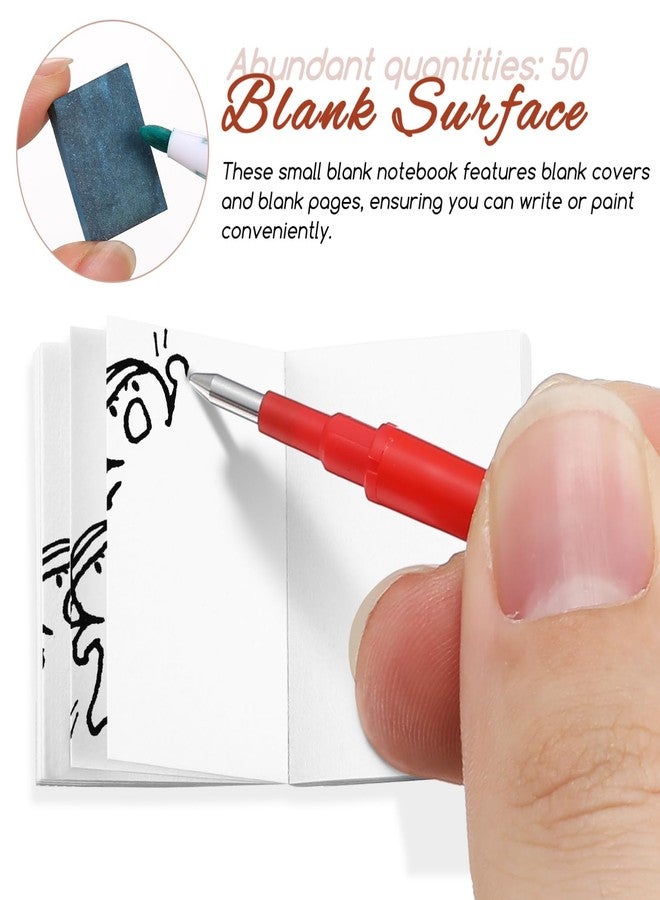 JECOMPRIS 50Pcs Miniatures Blank Books: 1:12 Scale Mini Books Kit for Dollhouse - Decor Crafts for Bookshelf - Image 4